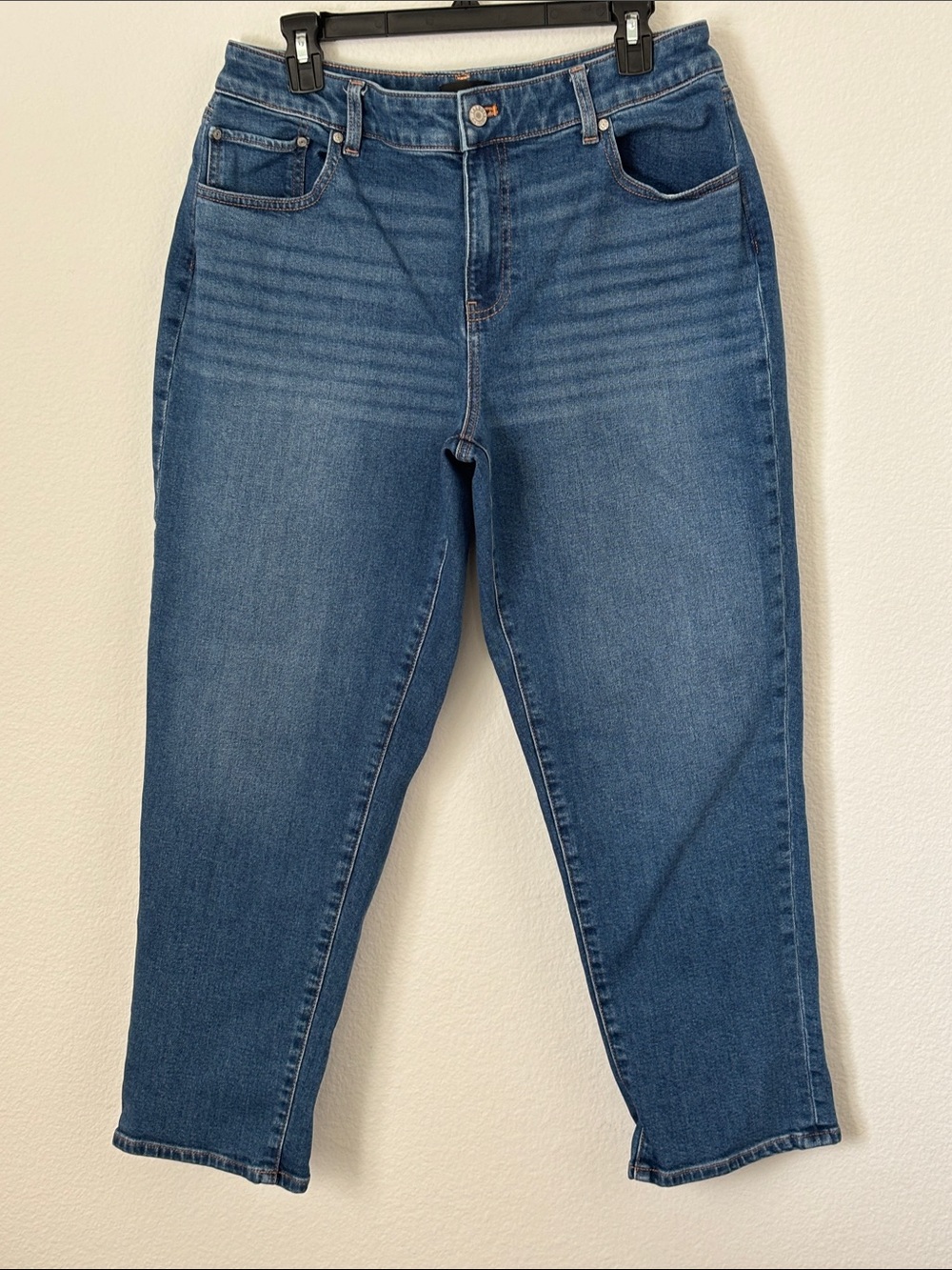 Talbots Everyday Relaxed Fit Blue Straight-Leg Jeans Classic comfy Petite